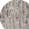8' Beige And Gray Abstract Round Rug