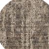 8' Gray And Tan Abstract Round Rug