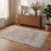 4' X 6' Beige And Brown Abstract Area Rug