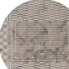 8' Beige And Brown Abstract Round Rug