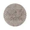 8' Beige And Brown Abstract Round Rug