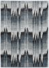5' X 8' Ivory Blue And Gray Abstract Area Rug