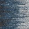 3' X 5' Ivory And Blue Abstract Area Rug