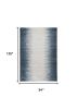 8' X 11' Ivory And Blue Abstract Area Rug