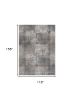10' X 13' Ivory Navy and Gray Abstract Area Rug