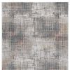 10' X 13' Ivory Gray and Gold Abstract Area Rug