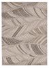 5' X 8' Beige And Brown Tropical Botanical Area Rug