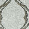 5' X 8' Sand And Green Ogee Area Rug