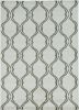 5' X 8' Sand And Green Ogee Area Rug