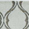 5' X 8' Sand And Green Ogee Area Rug