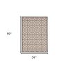 3' X 5' Ivory Or Grey Polypropylene Rug