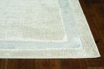 8' X 11' Ivory And Silver Abstract Area Rug
