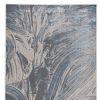 3' X 5' Blue And Silver Abstract Area Rug