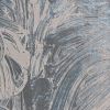 3' X 5' Blue And Silver Abstract Area Rug