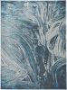 5' X 8' Silver And Blue Abstract Area Rug