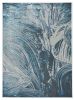 10' X 13' Blue And Silver Abstract Area Rug