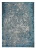 7' X 10' Blue And Silver Abstract Area Rug