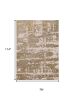 7' X 10' Ivory Taupe And Gold Abstract Area Rug
