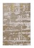 10' X 13' Ivory Taupe And Gold Abstract Area Rug