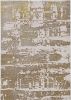 10' X 13' Ivory Taupe And Gold Abstract Area Rug