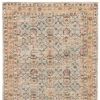 8' X 10' Blue And Beige Jute Floral Hand Woven Area Rug