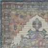 9' X 12' Blue Brick Red And Brown Jute Medallion Hand Woven Area Rug