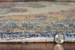 9' X 12' Blue Brick Red And Brown Jute Medallion Hand Woven Area Rug