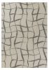 3' X 5' Ivory And Dark Gray Abstract Shag Area Rug