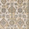 2' X 3' Ivory Beige And Gray Wool Floral Medallion Area Rug