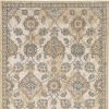 2' X 3' Ivory Beige And Gray Wool Floral Medallion Area Rug