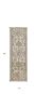 7' Ivory Beige And Gray Wool Floral Medallion Runner Rug