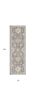8' Sage Orange And White Wool Floral Distressed Runner Rug
