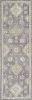 3' X 5' Sage Orange And White Wool Floral Distressed Area Rug