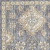 3' X 5' Sage Orange And White Wool Floral Distressed Area Rug
