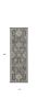 7' Sage And Slate Gray Wool Floral Medallion Runner Rug