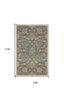 9' X 13' Taupe Orange And Gray Wool Floral Distressed Area Rug
