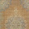 9' X 13' Brown And Gray Wool Medallion Area Rug