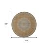 9' Brown And Gray Wool Medallion Distressed Round Rug