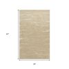 3' X 5' Beige And Ivory Abstract Hand Tufted Area Rug