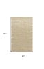 5' X 7' Beige And Ivory Abstract Hand Tufted Area Rug