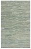 5' X 7' Blue Green And Beige Abstract Hand Tufted Area Rug
