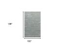 9' X 12' Slate Gray And Ivory Wool Abstract Hand Tufted Area Rug