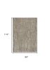 8' X 10' Sand And Gray Abstract Hand Tufted Area Rug
