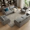 9' X 12' Sand And Gray Wool Abstract Hand Tufted Area Rug