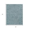 3' X 5' Blue And White Abstract Hand Tufted Area Rug