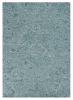 5' X 7' Blue And White Wool Abstract Hand Tufted Area Rug