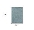 9' X 12' Seafoam Blue Hand Tufted Floral Indoor Area Rug