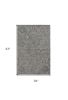 3' X 5' Gray And Dark Gray Abstract Hand Tufted Area Rug