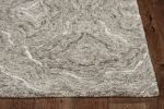 5' X 7' Gray And Dark Gray Abstract Hand Tufted Area Rug