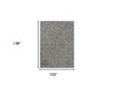 9' X 12' Gray And Dark Gray Wool Abstract Hand Tufted Area Rug